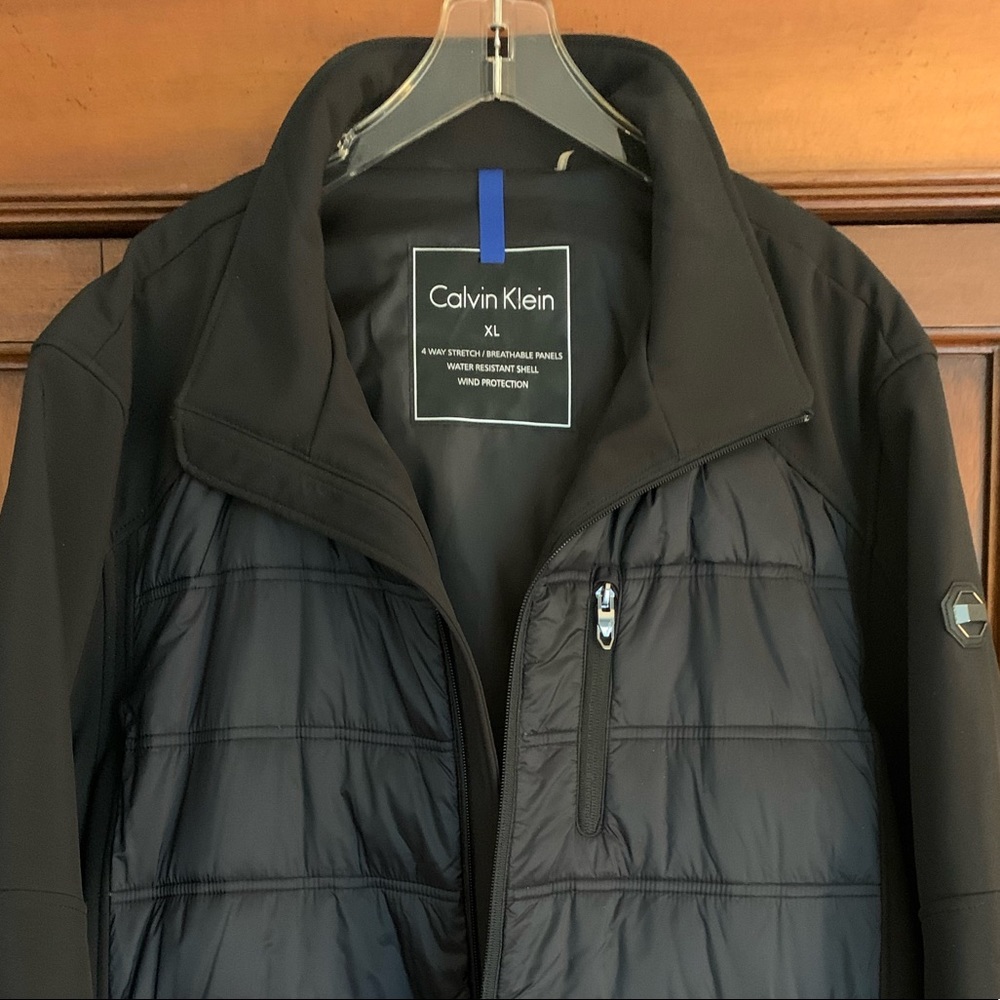 Calvin Klein Black Performance Outdoor Jacket XL water resistant